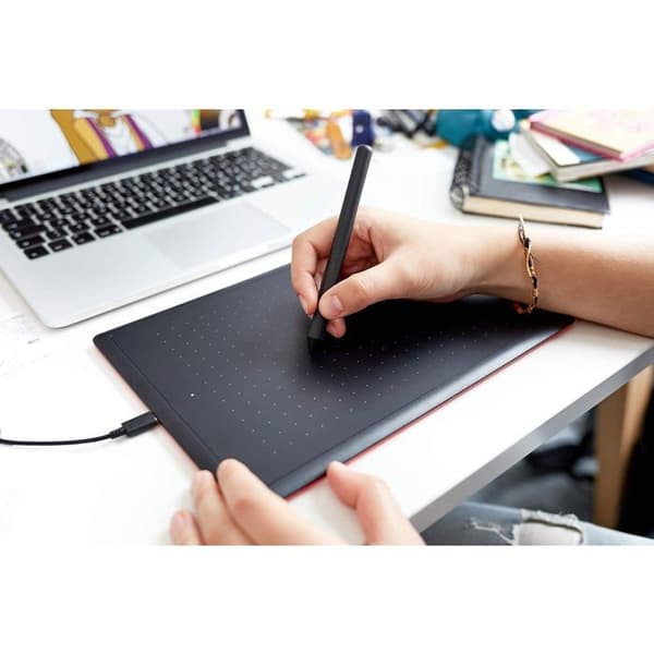 Grafiktablett - WACOM - ONE Medium - USB - Aktiv yta 216x135 mm - Kompatibel med Windows/Mac