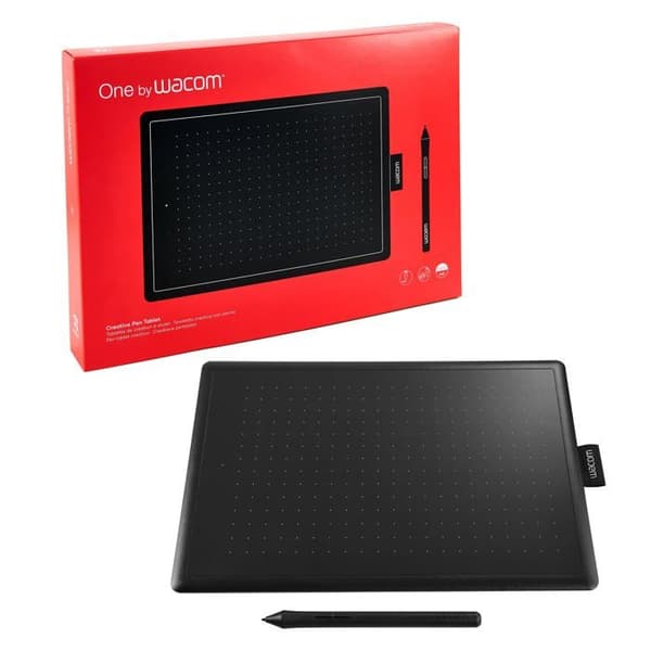 Grafiktablett - WACOM - ONE Medium - USB - Aktiv yta 216x135 mm - Kompatibel med Windows/Mac