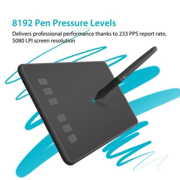 HUION H640P Kompakt Ritplatta 8192/5080 - svart