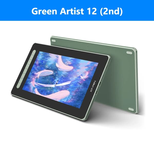 12-tommers grafisk tablet monitor, 8192 niveauer af trykfølsomhed, USB-C forbindelse,Grøn