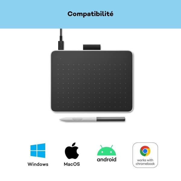GrafikTablet - WACOM - One - Känslighet 4k - Lärdetection - USB