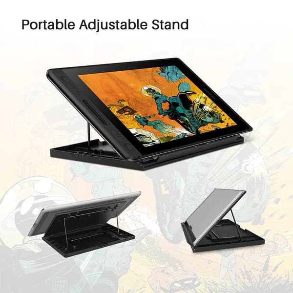 Pen Display Tablet, 13,3" Skärm, 8192 Trycknivåer,Svart med stativ