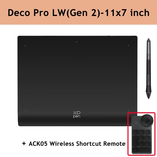 XPPen Deco Pro Gen 2 Grafikplatta, 16K Trycknivåer, Trådlös Anslutning,Deco Pro LW(ACK05)
