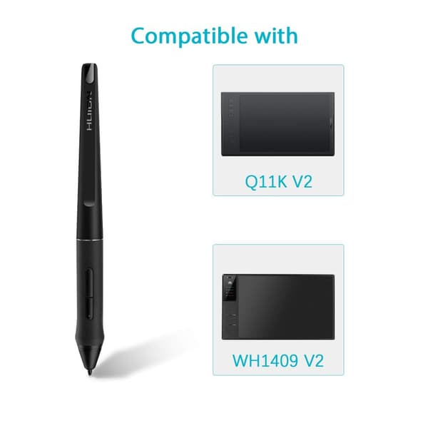 Batterifri digital pen, 8192 niveauer af trykfølsomhed, ±60° hældningssupport, letvægtsdesign