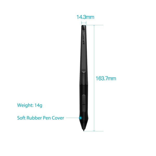 Batterifri digital pen, 8192 niveauer af trykfølsomhed, ±60° hældningssupport, letvægtsdesign