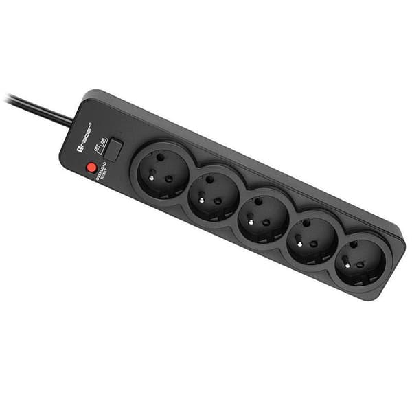 Listwa zasilająca PowerGuard PRO 1.8m (5 gniazd, 1 włącznik) czarna