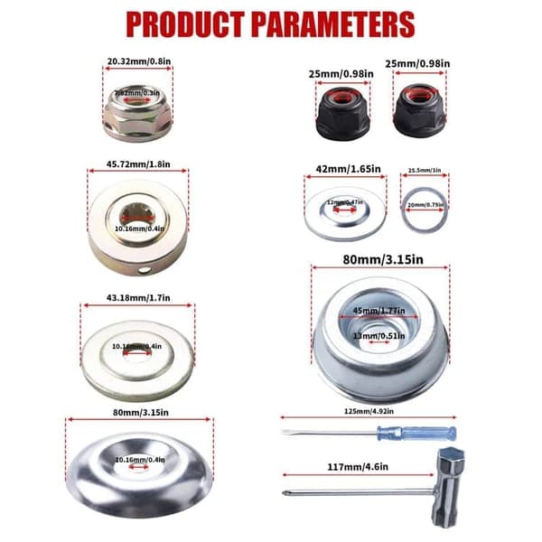 Bomclap 9/10" Trådløs græstrimmer Universal Adapter, 36 tænder skæreblad passer til buskrydder, græstrimmer