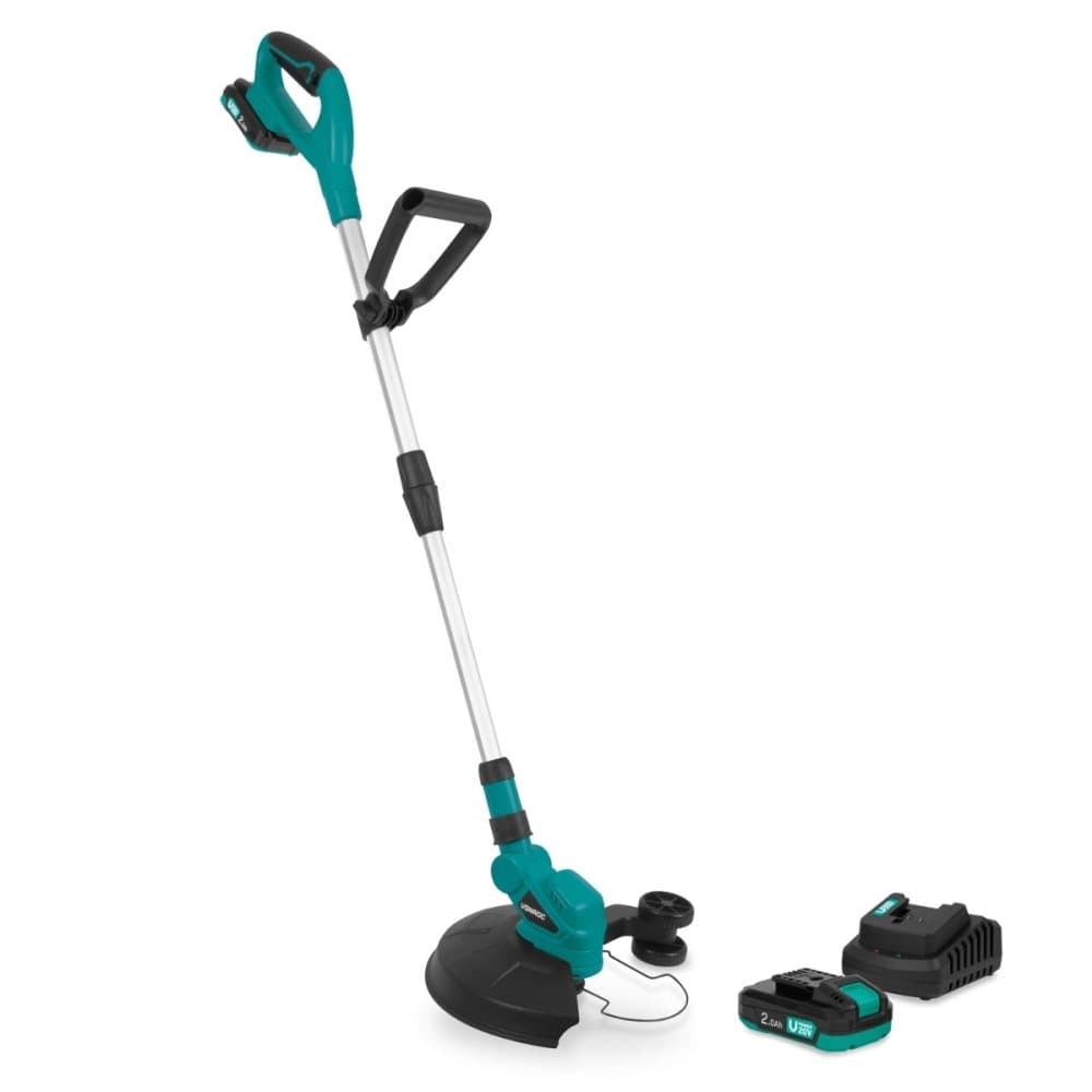 VONROC Grästrimmer 20V - 2.0Ah| Inkl. 2 batterier och snabbladdare