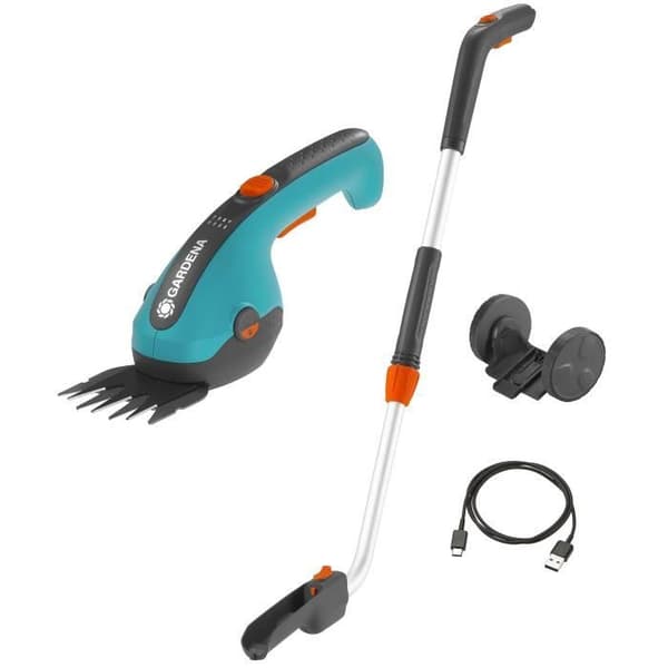 Kit Cisail A ClassicCut Li + Telescopic Handle + Wheels- 3.6V/2.5 AH- Skydd av blad USB-C- 9886-20