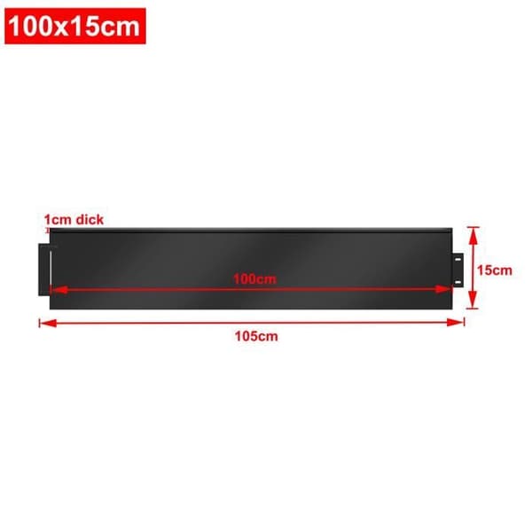 Trädgårdskant i flexibel galvaniserad metall - XMTECH - 100 x 15 cm - Svart