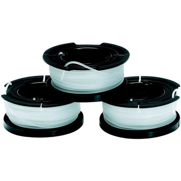 BLACK+DECKER 3-pack ersättningsspolar för kantskärare, Reflex Plus självrullande spole, 3 x 10 m lina