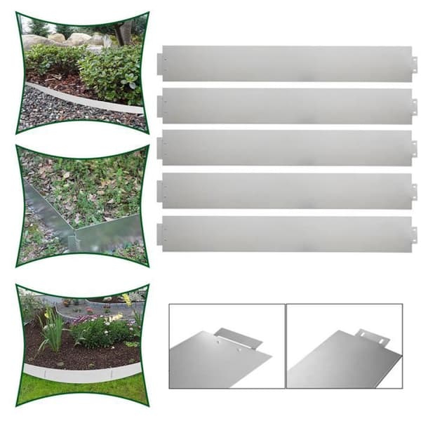 Galvaniserat stål Gräsmatta Trädgårdskant - XMTECH - 100x15cm - Antirost - Flexibel - 30m