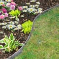 Miniatyrbild 3 av 4: XMTECH 45m trädgårdsgräsmattkant Galvaniserat stål Flexibel metall gräsmattekant för trädgårdsblommor växter, höjd: 15 cm