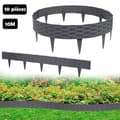 Miniatyrbild 1 av 4: Paket med 10 högkvalitativ PP-plast gräsmatta kant - LZQ - Antracit - 10m