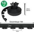 Miniatyrbild 2 av 4: XMTECH Flexibel Plast Gräsmatta Kantning - 10M - Svart - 30 Fixerande Naglar