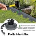 Miniatyrbild 3 av 4: Trädgårdsavgränsning - LZQ - Flexibel i plast PP - 50 m - Grå - Väderbeständig