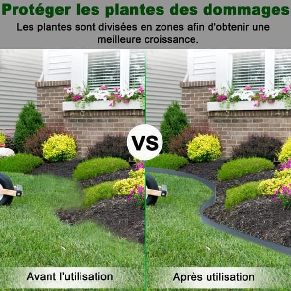 PP-plast gräsmattekant - LZQ - 60 m - Antracit - Smidig