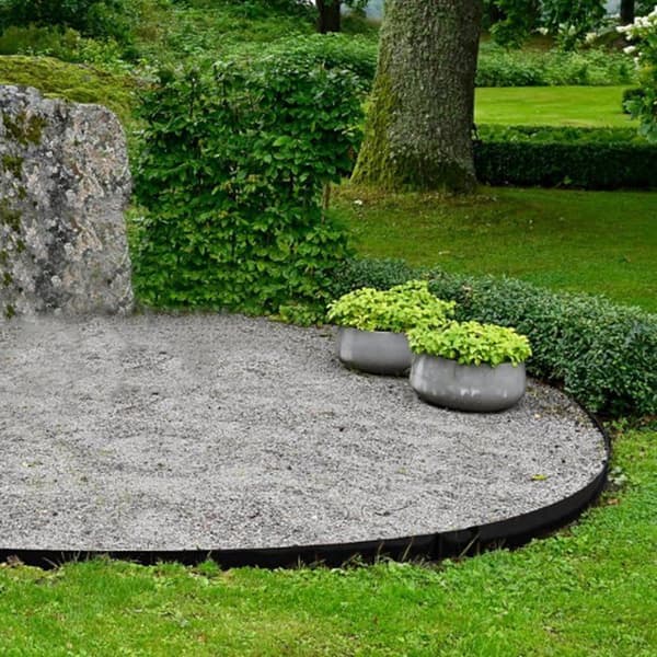 LZQ Plast Gräsmattkanter, Beläggning Klipper Kant med spik, Höjd 78 mm, Asfaltläggare (60 stycken, längd 60m)