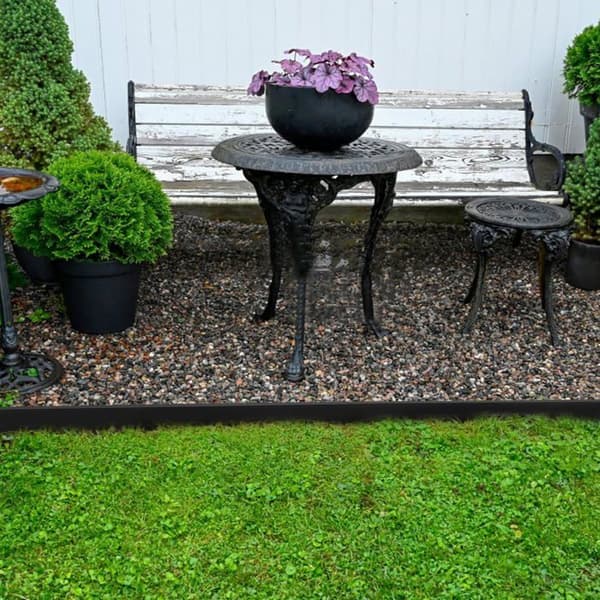 LZQ Plast Gräsmattkanter, Beläggning Klipper Kant med spik, Höjd 78 mm, Asfaltläggare (60 stycken, längd 60m)