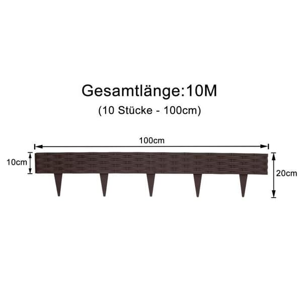 Trädgårdsgräsmatta - XMTECH - 30m - Rottinglook - Brun - Beständig plast