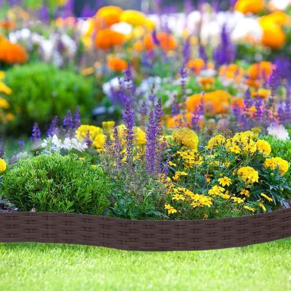 Gräskant Jardin - XMTECH - 25m - Motståndskraftig Plast - Rottinglook - Brun