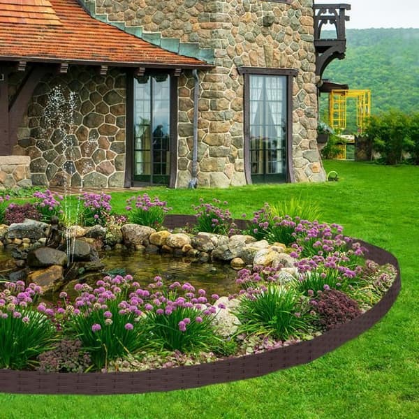 Gräskant Jardin - XMTECH - 25m - Motståndskraftig Plast - Rottinglook - Brun