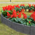 Miniatyrbild 3 av 4: XMTECH 2.5M Trädgårdskant plastpalissad rabattkant Väderbeständig (10 moduler ingår, antracit)