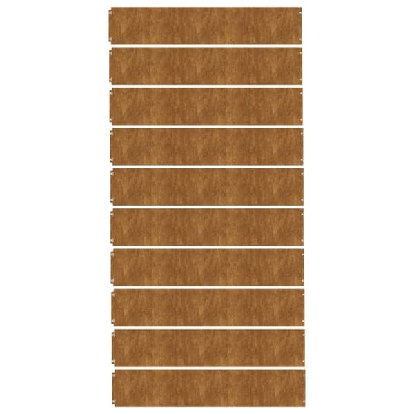 vidaXL plænekanter 10 stk. 20x103 cm fleksibel cortenstål