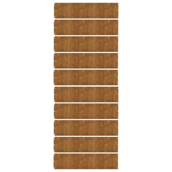 vidaXL plænekanter 10 stk. 25x103 cm fleksibel cortenstål