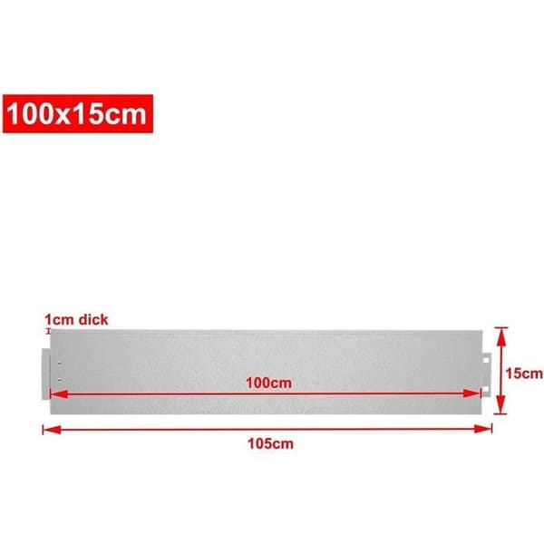 YUENFONG 5m Trädgårdskant Gräsmattkant Galvaniserad metall stål Flexibelt dekorativt staket, 100 cm x 15 cm, 5 stycken