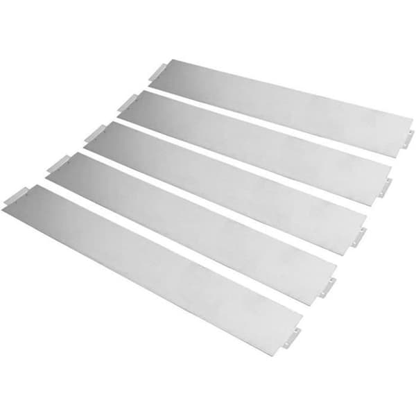 YUENFONG 5m Trädgårdskant Gräsmattkant Galvaniserad metall stål Flexibelt dekorativt staket, 100 cm x 15 cm, 5 stycken