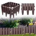 Miniatyrbild 1 av 4: Trädgårdskant - YUENFONG - Plastic Palisade - Träeffekt - 5,6m - 20 stycken