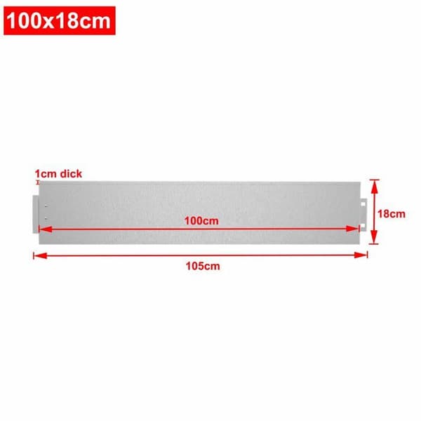YUENFONG Sats med 5 gräsmattkanter i galvaniserat metall Justerbar för trädgårdsväxter, grönsaker - 5m - 100 x 18 cm - Silver