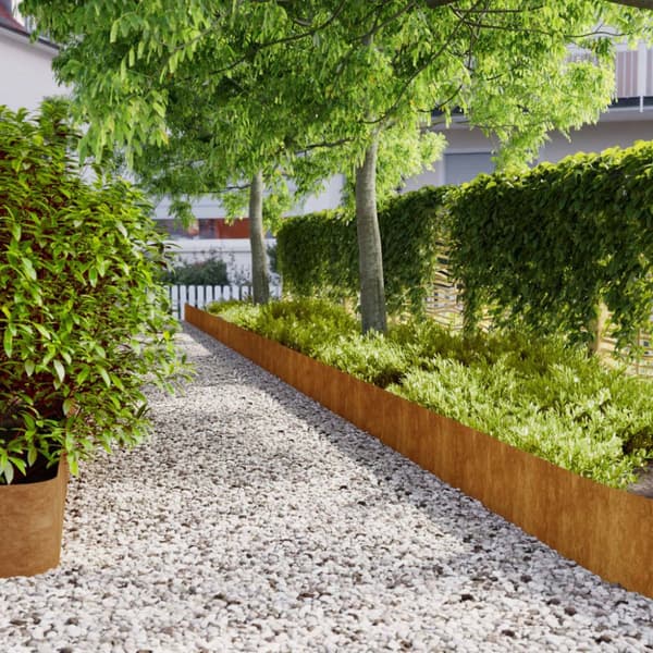 vidaXL Nurmikonreunukset 10 kpl 25x103 cm joustava Corten-teräs -  Ruohotrimmerit