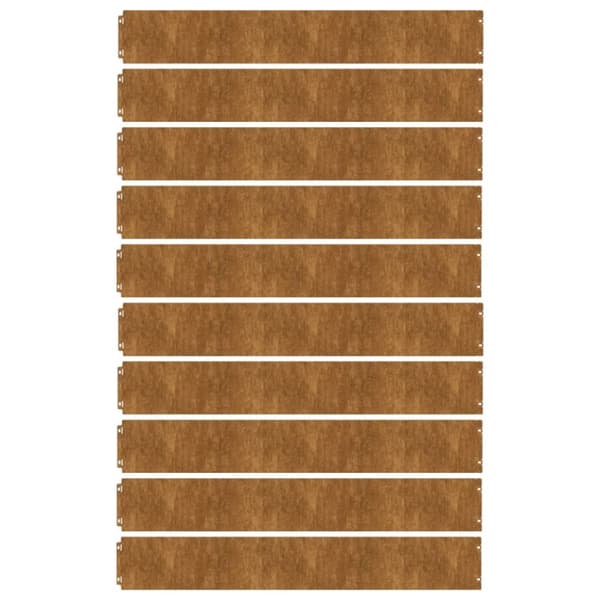 vidaXL plænekanter 10 stk. 15x103 cm fleksibel cortenstål -  Buskryddere