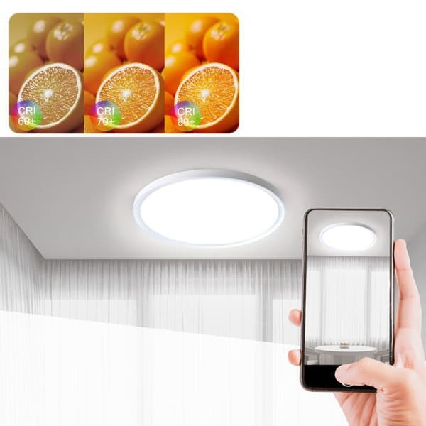 YUENFONG 72W Taklampa LED - Ultratunn LED-panel taklampa - Panelbelysning - Belysning för korridor - 28,5cm Kall vit