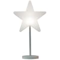 Miniatyrbild 1 av 2: LED-ljusstjärna på stativ - Vit - Diameter 30cm - Höjd 27cm