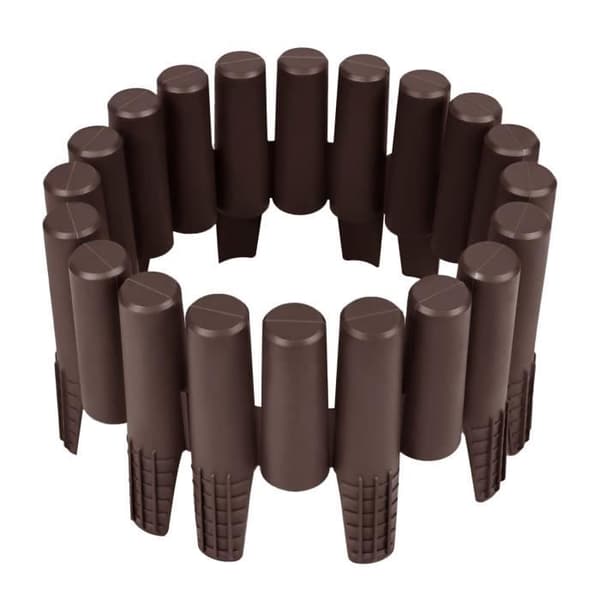 Trädgårdskantstaket - YUENFONG - 5,6m - Polypropen (PP) - Brun