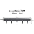 Miniatyrbild 2 av 4: Gräskanter - LARS360 - Set med 10 delar - Flexibel plast - Antracit - 100 cm
