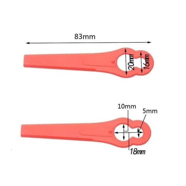 Ersättningsblad - Florabest - Paket med 100 - 83 mm - Nylon - Kompatibel FRTA 20 A1, 18B2, 18B3