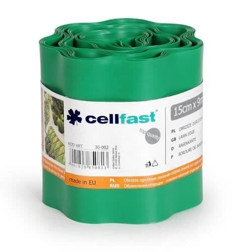 Gräsmattkant 150mm x 9m Flexibel PVC Grön