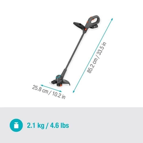Grästrimmer - Gardena - SmallCut 25/18V P4A - Kompakt och kraftfull - Drifttid 18V - Klippbredd 25 cm