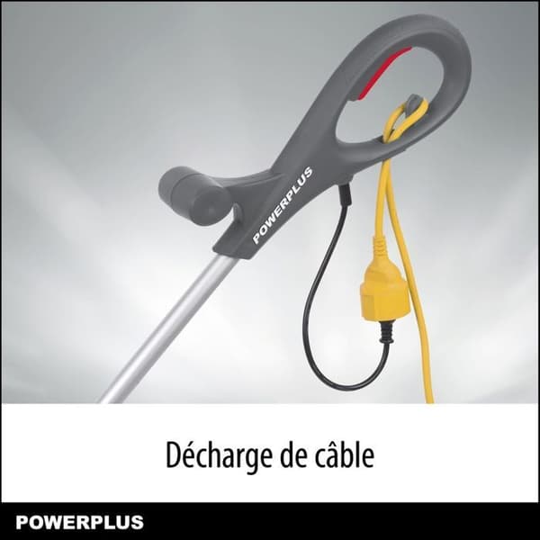 Powerplus elektrisk strängtrimmer POWEG6015 - 300 W, 250 mm Ø, trädgårdsredskap, grästrimmer för din trädgård