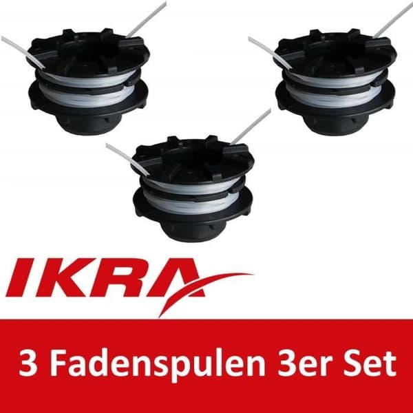 Ikra DA-F16 Set med 3 ersättningsspolar för röjsåg 31-4, IBF, IBKH 33 - PB 43 - 73500700-3