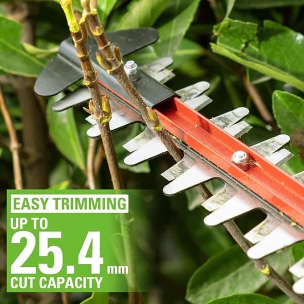 Batteridriven Häcksax - Greenworks - G24HT56 - 56 cm Klinge - Klipper upp till 25,4 mm - Lätt 2,5 kg