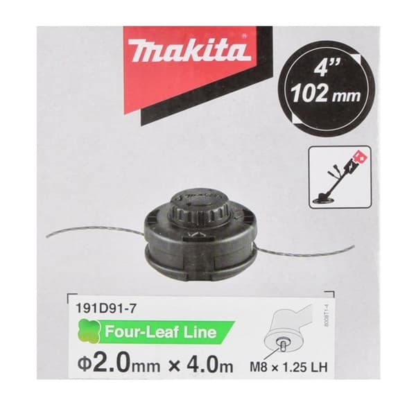 Bobbin med klipptråd - Makita - Tap&amp;Go - 2 trådar - 2,0 mm - För kantklippare 18V DUR 187/188