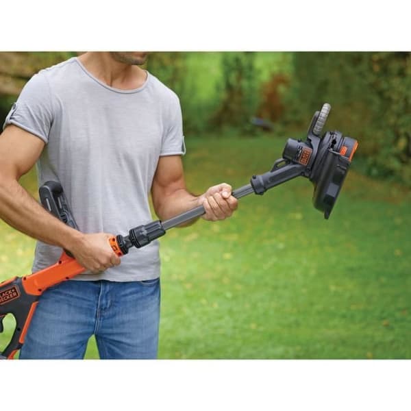 Eltrisk kantklippare BLACK+DECKER - STC1820EPC-QW - 18V - 28cm - Med 18V batteri - 2 hastigheter - 180° vridbar huvudenhet