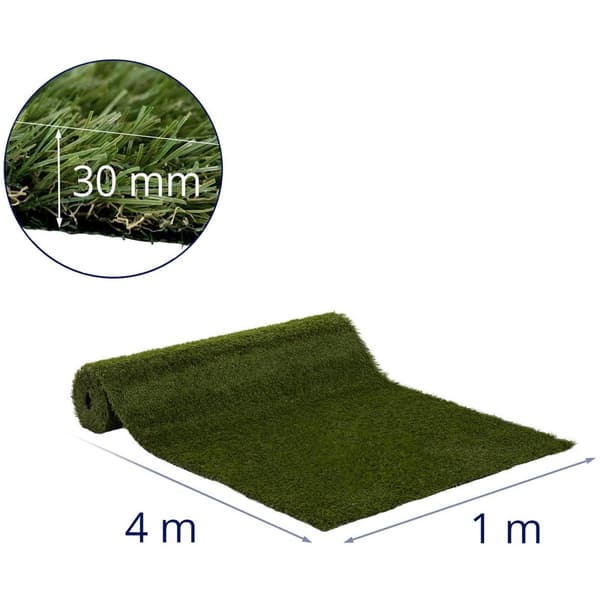 Hillvert Konstgräs - 100 x 400 cm - höjd: 30 mm - stygn: 20/10 cm - UV-beständig