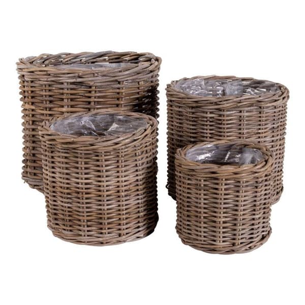 2 rottingkorgar med plastbelagd insida