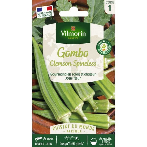 Fröpåse Clemson Spineless Okra